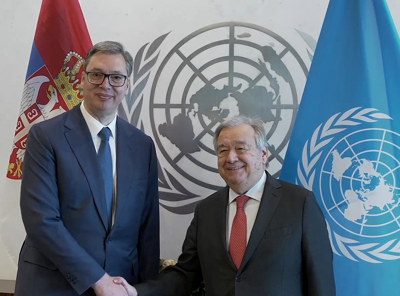 Predsednik Vučić sastao se sa Guterešom u sedištu Ujedinjenih nacija