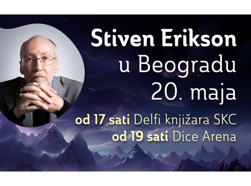 Pisac epske fantastike Stiven Erikson 20. maja u Beogradu