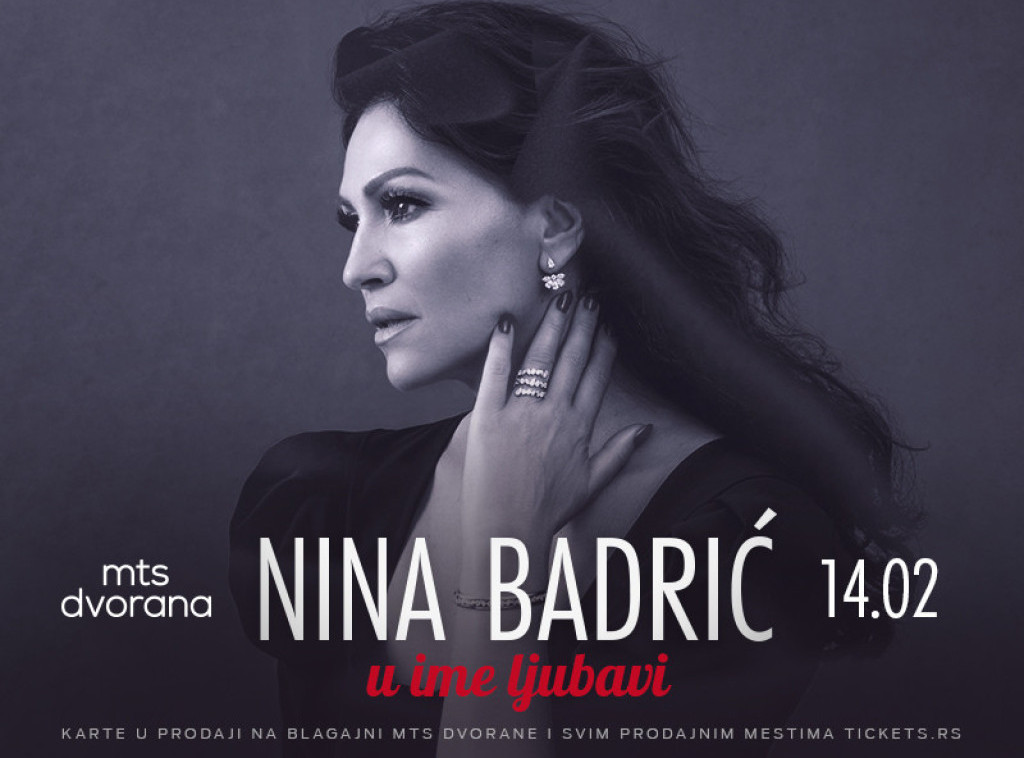Koncert Nine Badrić 14. februara u MTS dvorani