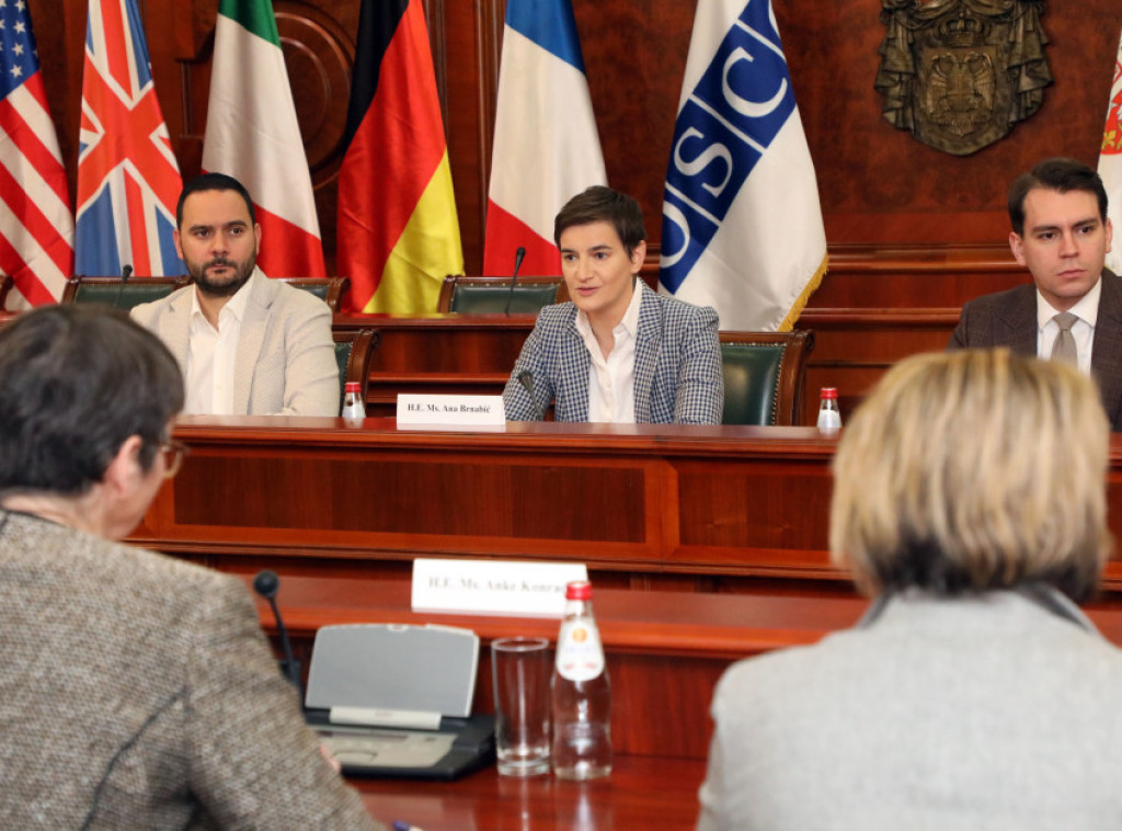 Ana Brnabić zahvalila se ambasadorima Kvinte pri OEBS-u u Beču na podršci u oblasti vladavine prava