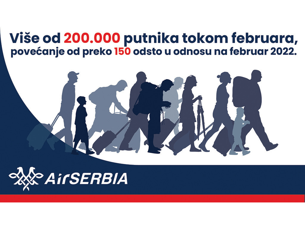 Er Srbija: 200.000 prevezenih putnika - najbolji februarski rezultat