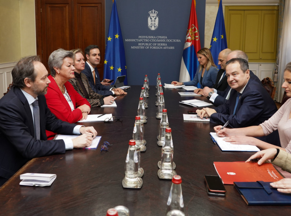 Ministar Dačić sa Ilvom Johanson: U toku dalje usaglašavanje sa viznim režimom EU