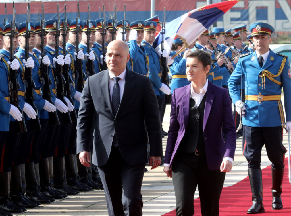 Ana Brnabić upriličila svečani doček za premijera Severne Makedonije Kovačevskog
