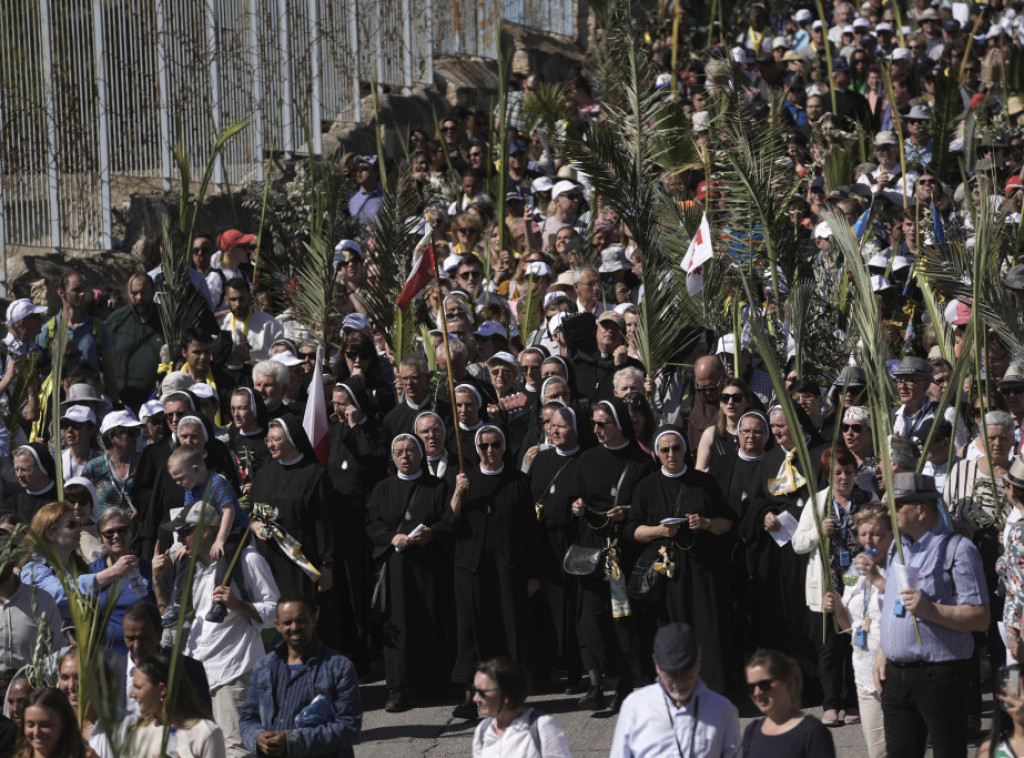 Jerusalim: Hiljade hrišćanskih hodočasnika u proslavama Cvetne nedelje