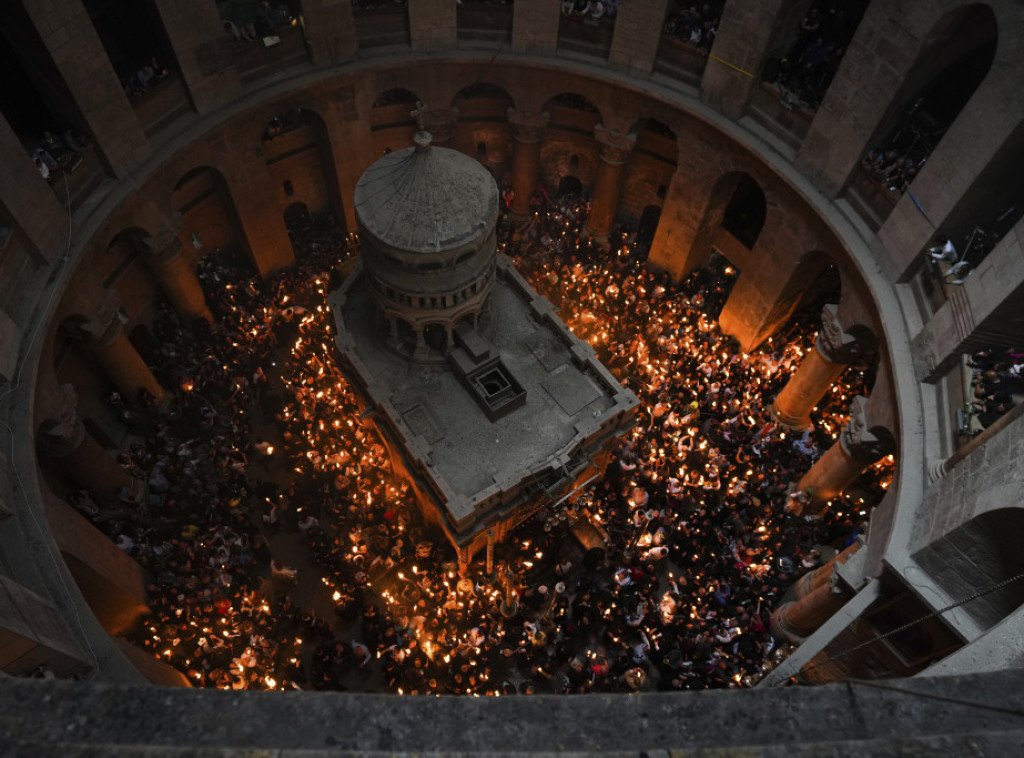 Jerusalim: Pravoslavni hrišćani prisustvovali ceremoniji praznika Svete svetlosti