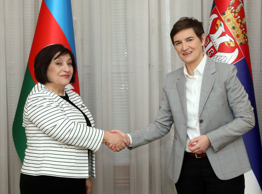 Brnabić zahvalila Azerbejdžanu na poštovanju teritorijalnog integriteta Srbije