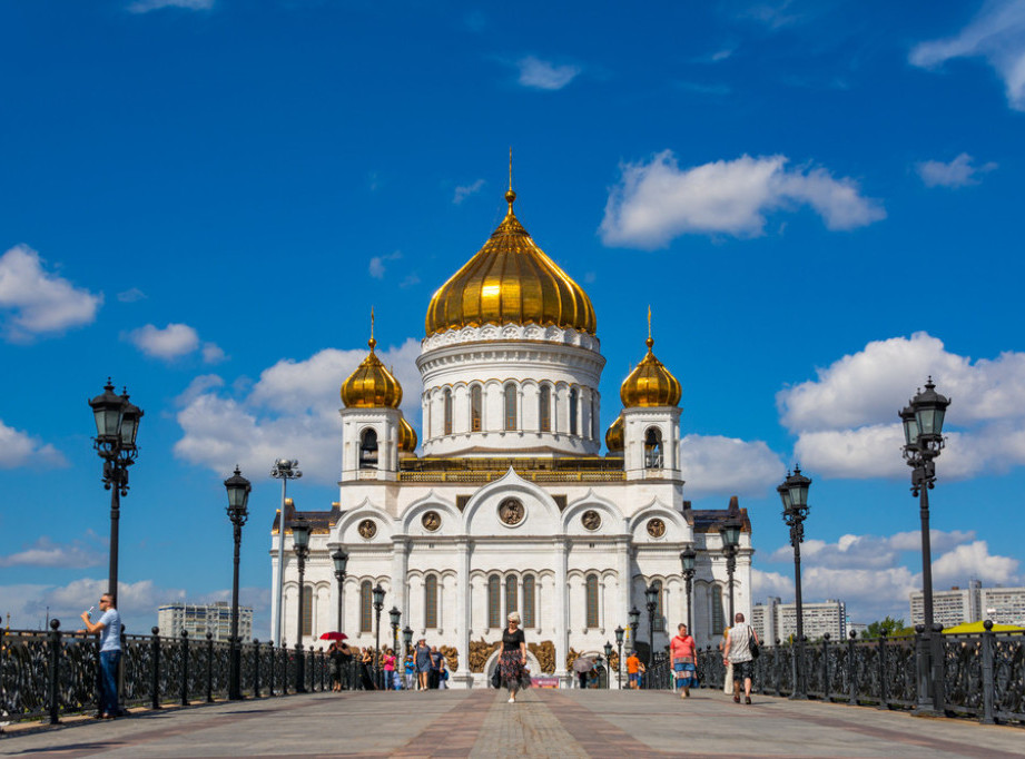 Ikona "Trojstvo" Andreja Rubljova preneta u Saborni hram Hrista Spasitelja u Moskvi