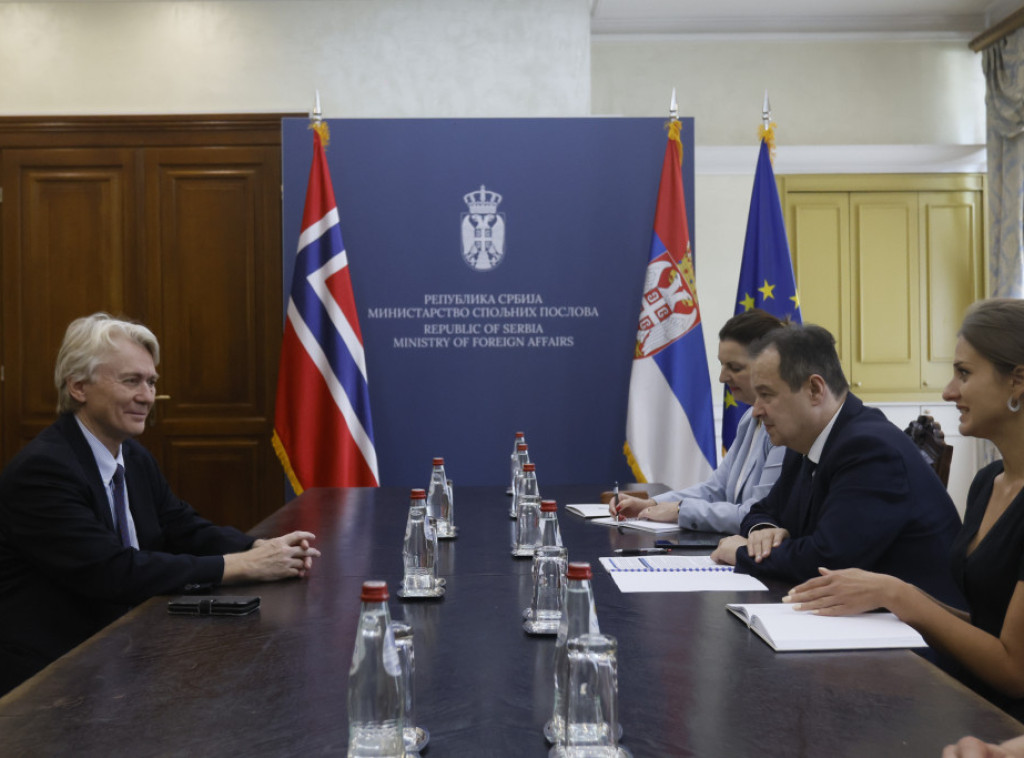 Ministar Dačić primio u oproštajnu posetu ambasadora Kraljevine Norveške