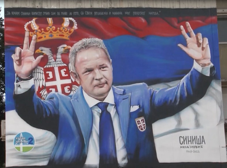 Milan Đurić obišao mural Siniše Mihajlovića na Limanu 2