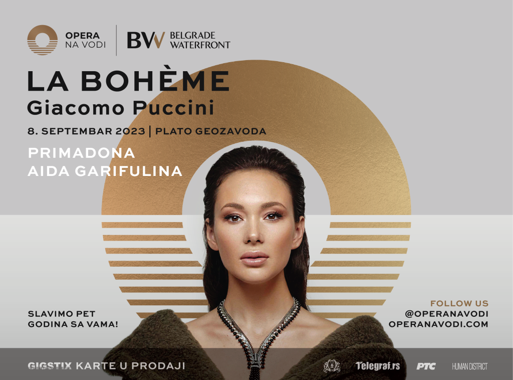 Aida Garifulina nastupa prve večeri "Opere na vodi", 8. septembra na platou kod Geozavoda