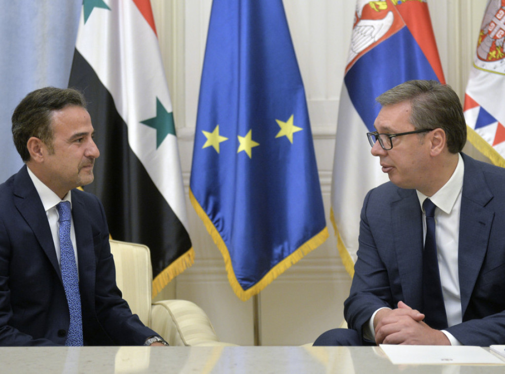 Vucic receives Syrian ambassador, thanks for support to Serbia's sovereignty