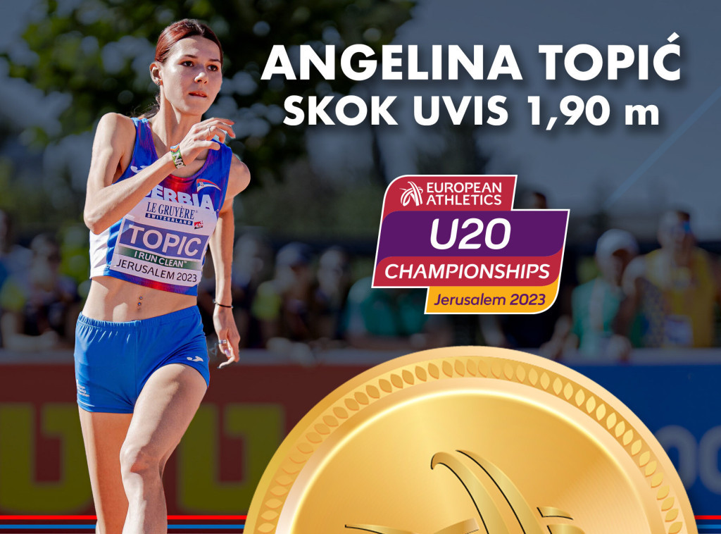 Angelina Topić osvojila zlatnu medalju u skoku uvis na EP do 20 godina
