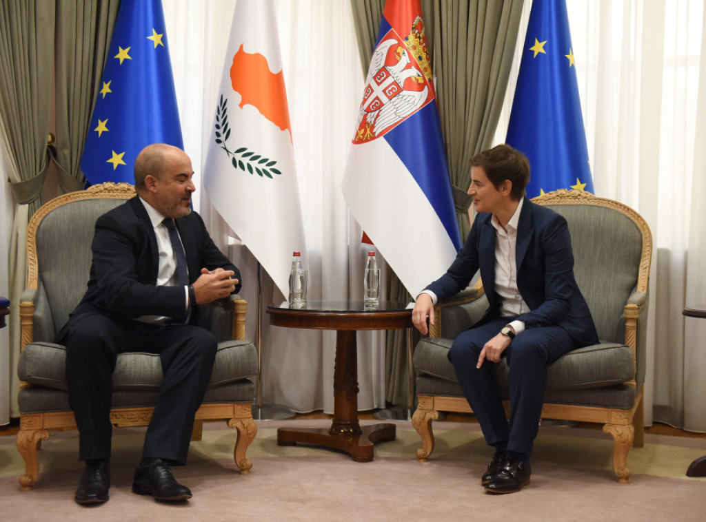 Brnabic thanks Cyprus for respecting Serbia's territorial integrity
