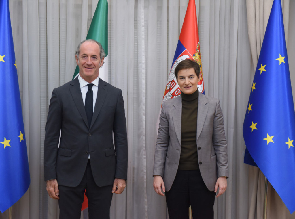 Brnabic receives president of Italy's Veneto region