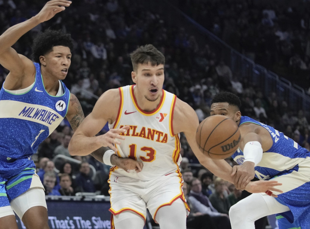 NBA: Zapažena partija Bogdanovića u porazu Atlante u meču protiv Milvokija