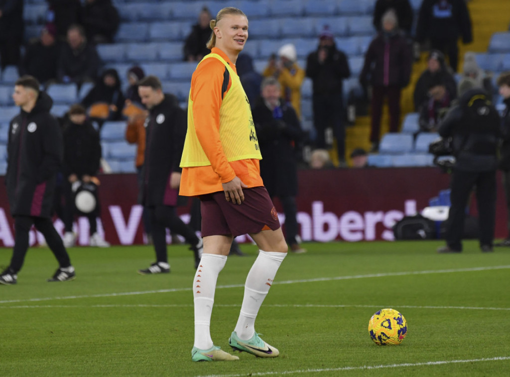 Mediji: Napadač Mančester sitija Erlind Haland propušta meč protiv Zvezde u Ligi šampiona