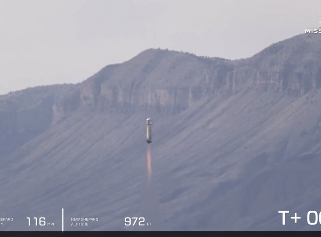 Svemirska kompanija "Blu oridžin" uspešno lansirala raketu na granicu svemira