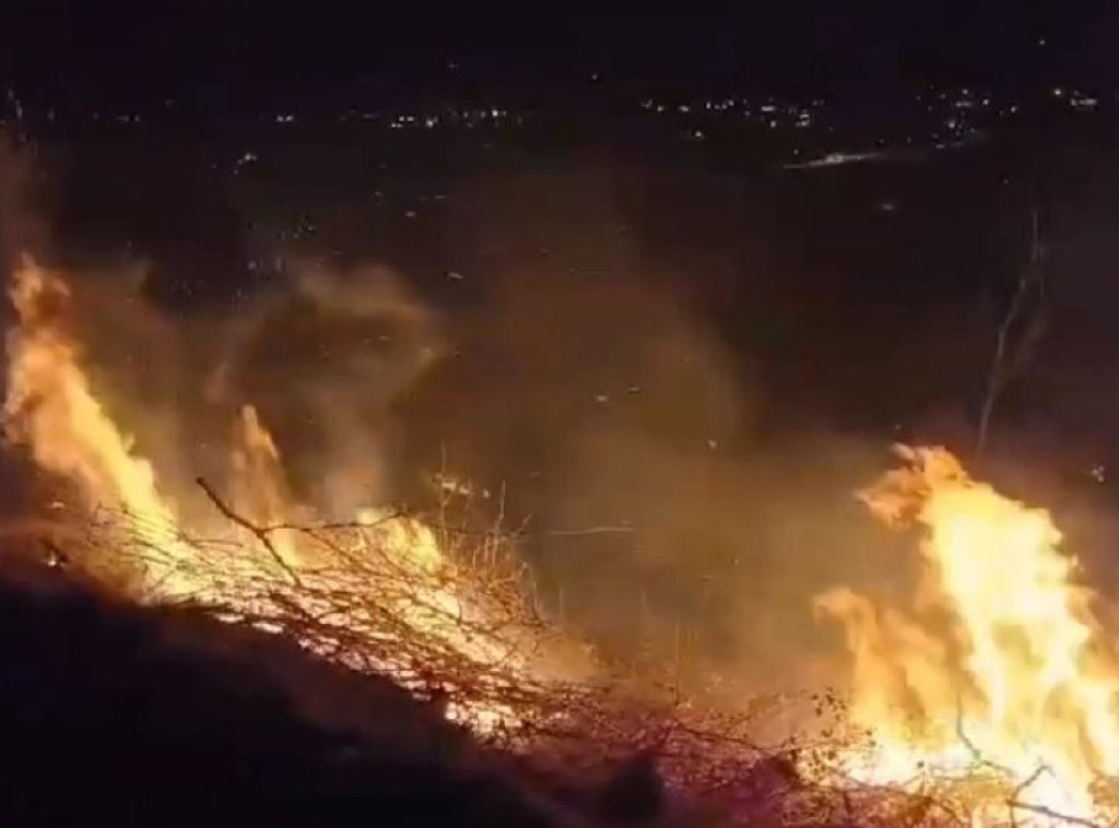 Crna Gora: Požar kod Pljevalja ugrožava domaćinstva, jak vetar otežava gašenje