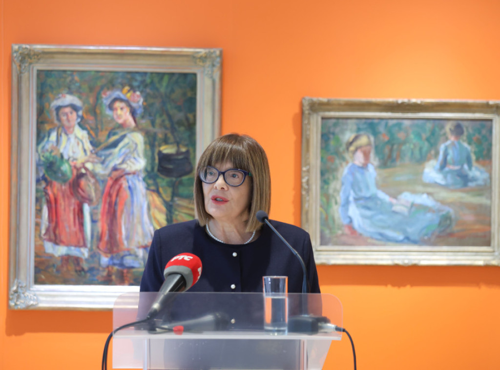 Maja Gojković otvorila izložbu posvećenu slikarki Nadeždi Petrović u Muzeju savremene umetnosti u Beogradu
