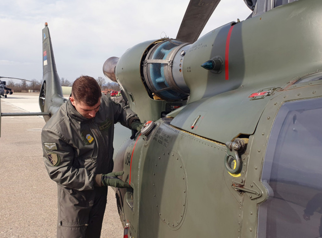 U toku je realizacija letačke obuke kadeta pete godine Vojne akademije na borbenim helikopterima