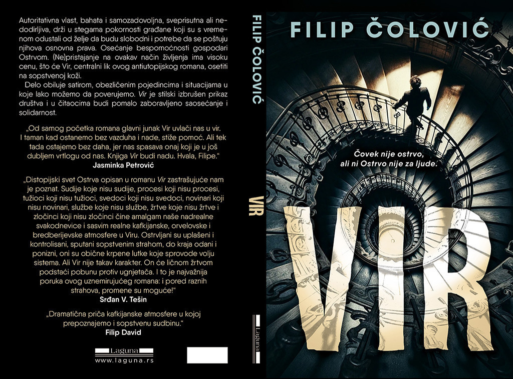 Novi roman Filipa Čolovića "Vir" od sutra u prodaji u izdanju Lagune