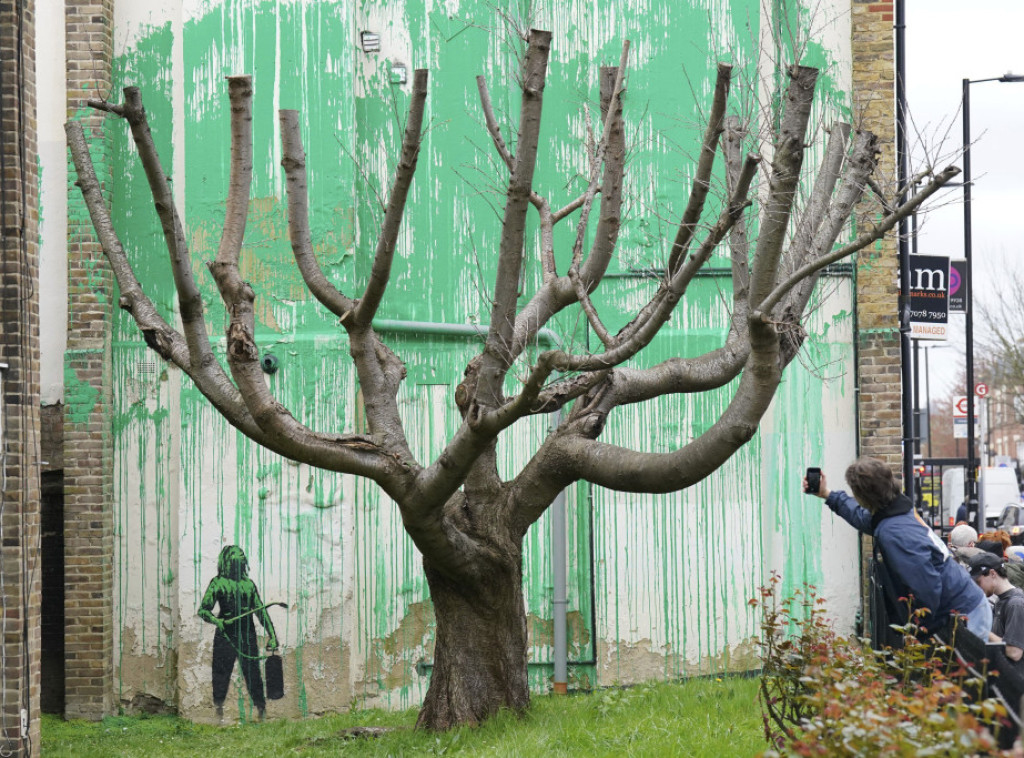 Ulični umetnik Banksi naslikao je novi mural u Londonu