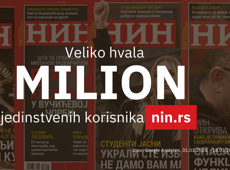NIN.rs - sajt najstarijeg nedeljnika na Balkanu ostvario milionsku posetu