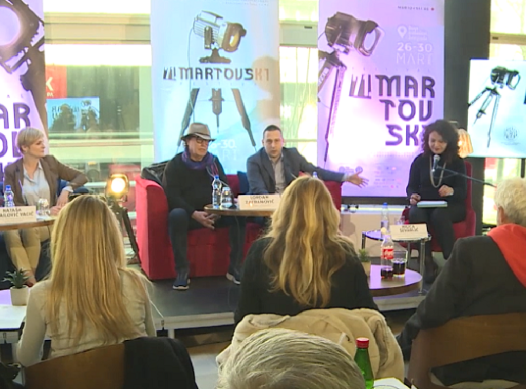Toni Kukoč, Nikola Pilić, Lordan Zafranović na Martovskom festivalu u Beogradu