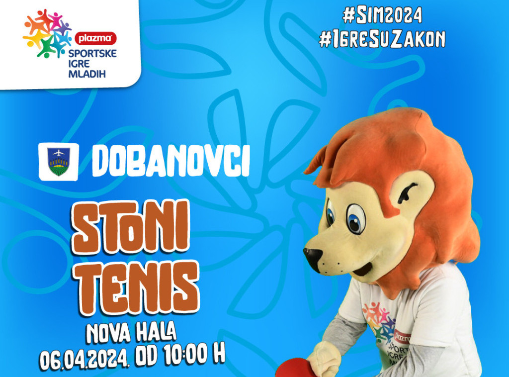Prvi regionalni turnir SIM u stonom tenisu u subotu u Dobanovcima