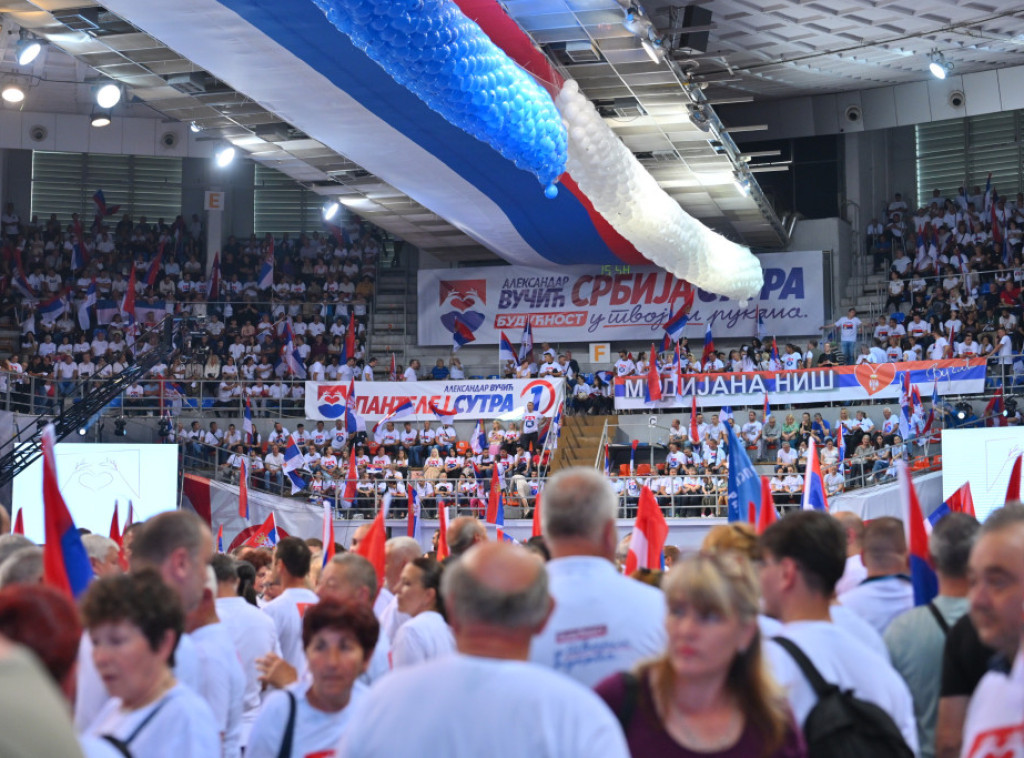 U Nišu održana završna konvencija koalicije okupljene oko SNS, obratio se Aleksandar Vučić