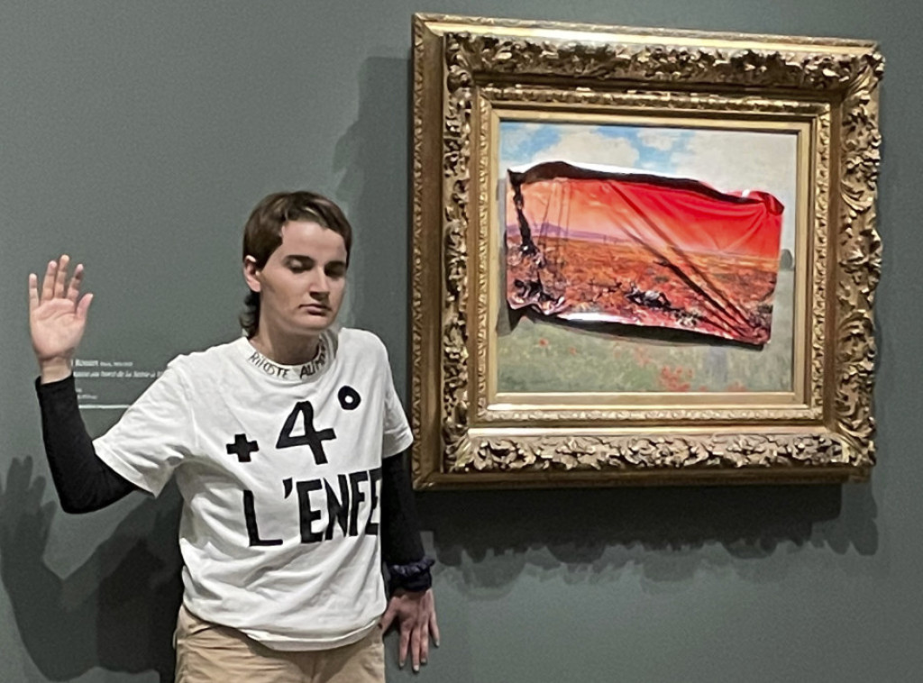 Klimatska aktivistkinja oštetila Moneovu sliku u pariskom muzeju