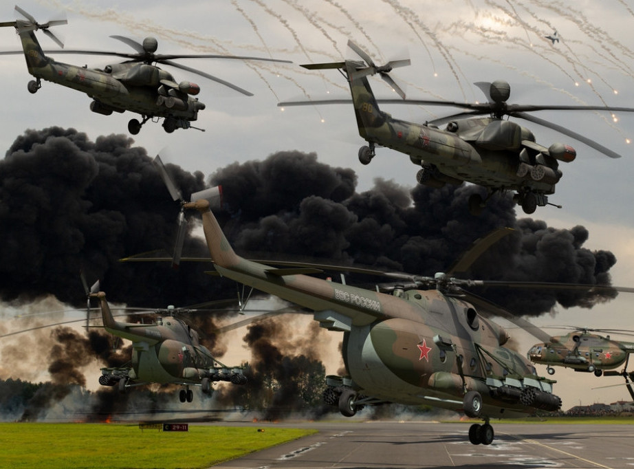 Rusija: Ukrajinski helikopter Mi-8 oboren dronom "geran"