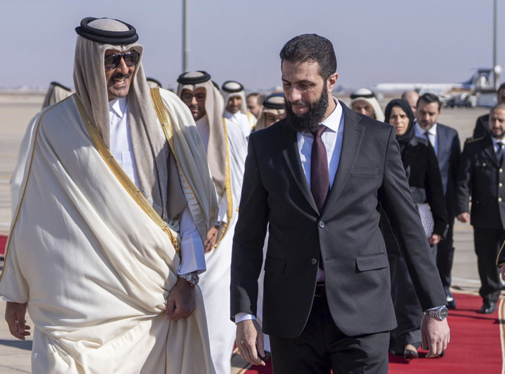 Katarski emir šeik Tamim u Damasku razgovarao sa Ahmedom al Šarom