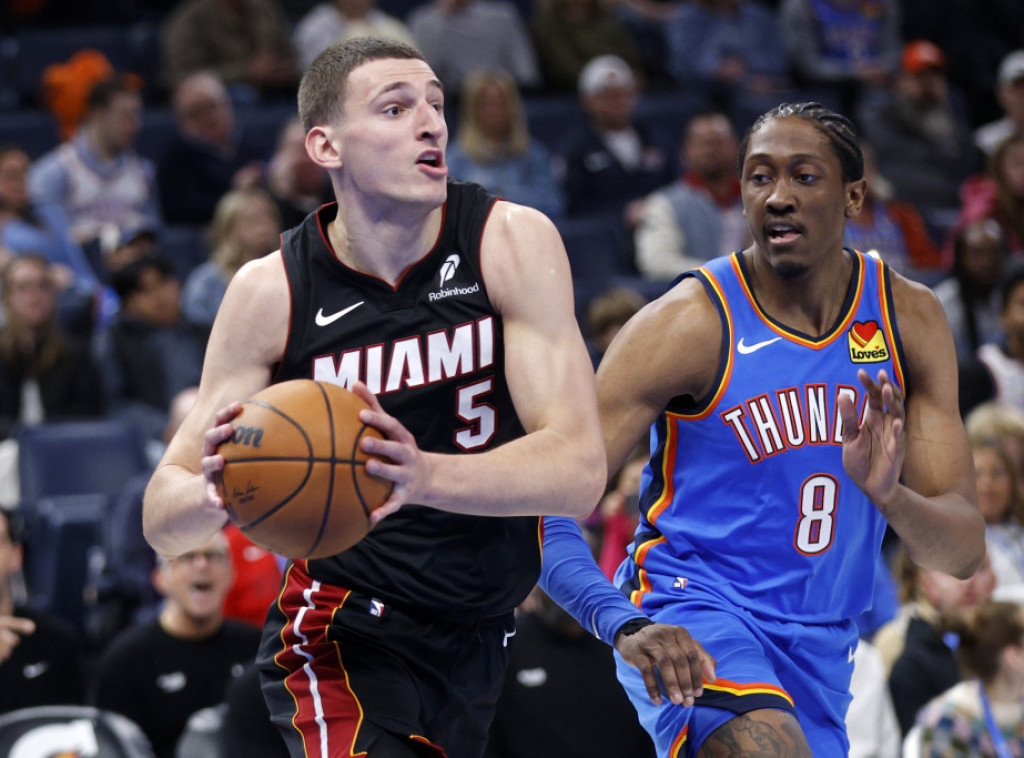 Košarkaši Majamija poraženi od Oklahome, Jović ubacio 11 poena