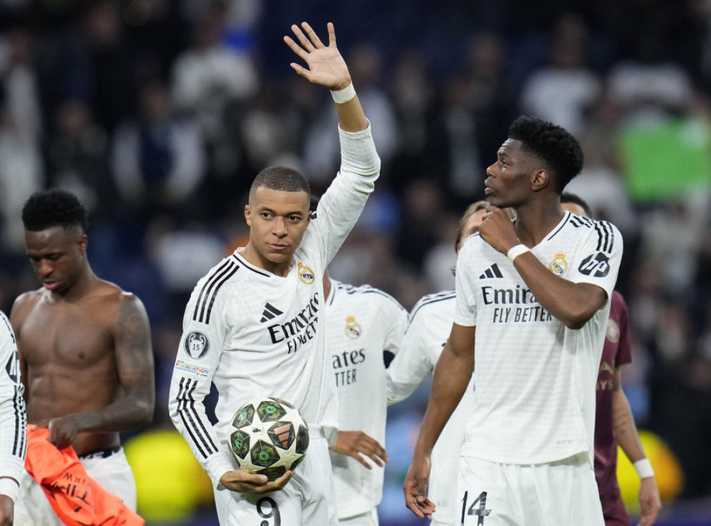 Het-trik Mbapea za pobedu Reala protiv Mančester sitija i prolaz u osminu finala Lige šampiona