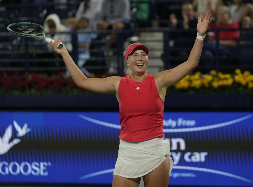 Danska teniserka Klara Tovson izborila plasman u finale WTA turnira u Dubaiju