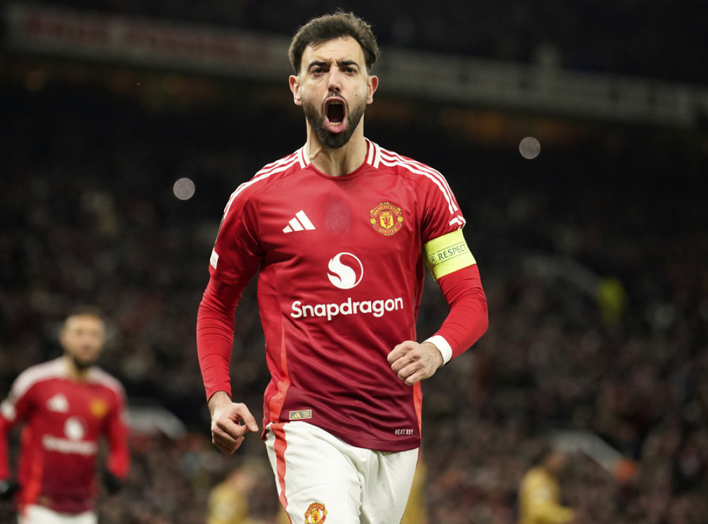 Bruno Fernandeš het-trikom predvodio Mančester Junajted ka plasmanu u četvrtfinale LE