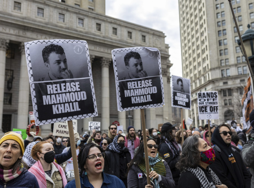 Advokati: Ne postoji rizik da će propalestinski aktivista Mahmud Halil pobeći iz SAD