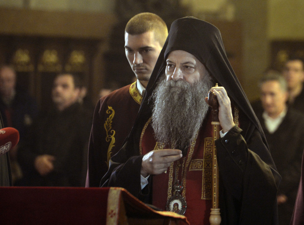 Porfirije predvodio svetu liturgiju u hramu Svetog Save na Vračaru