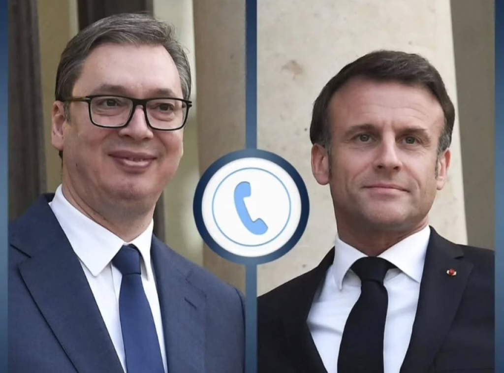 Makron: U razgovoru sa Vučićem ponovio sam želju da Srbija nastavi da napreduje ka EU