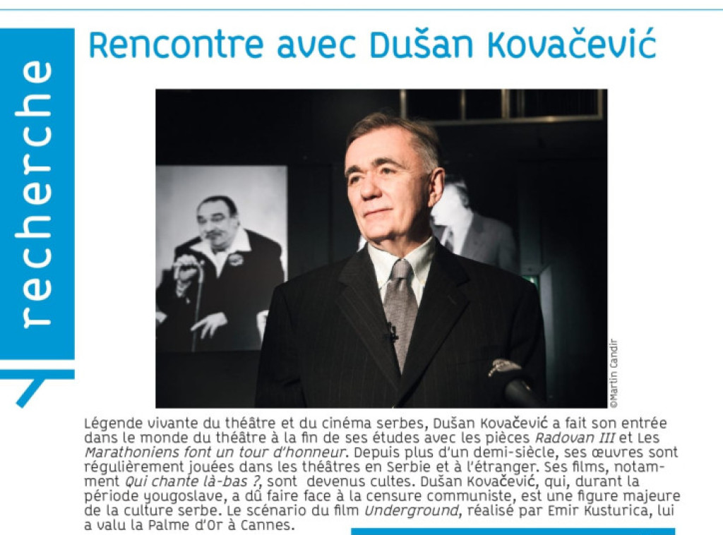 Tribina u čast Dušana Kovačevića 7. aprila u Parizu