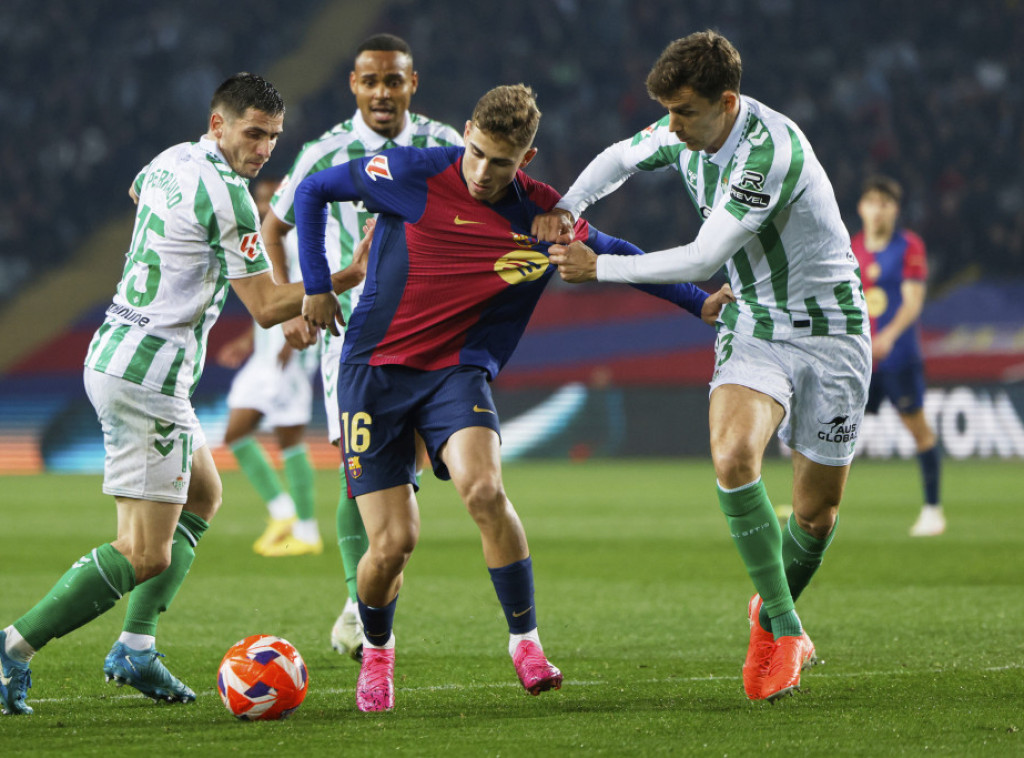 Fudbaleri Barselone odigrali 1:1 kod kuće protiv Betisa