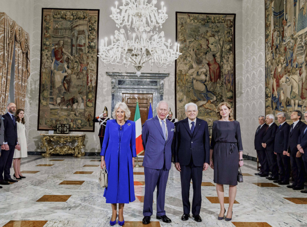 Italijanski predsednik Serđo Matarela primio kralja Čarlsa