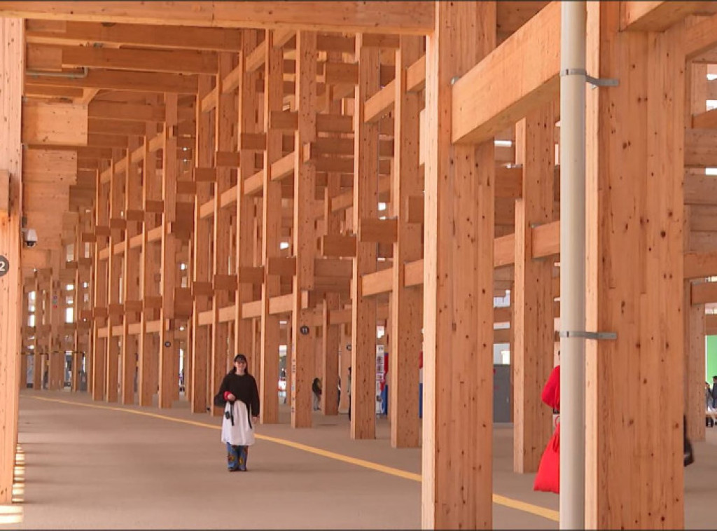 Jedna od najvećih drvenih konstrukcija na svetu oko EXPO-a u Osaki