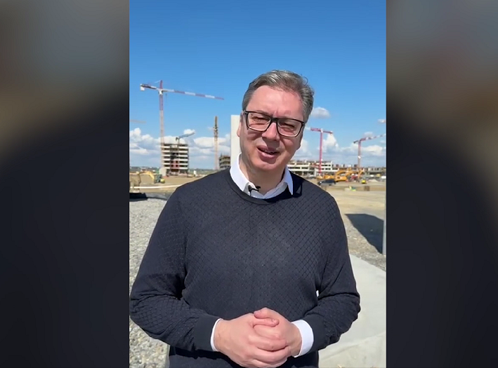 Vučić posetio gradilište Ekspa: Uprkos izazovima niko ne može da zaustavi Srbiju