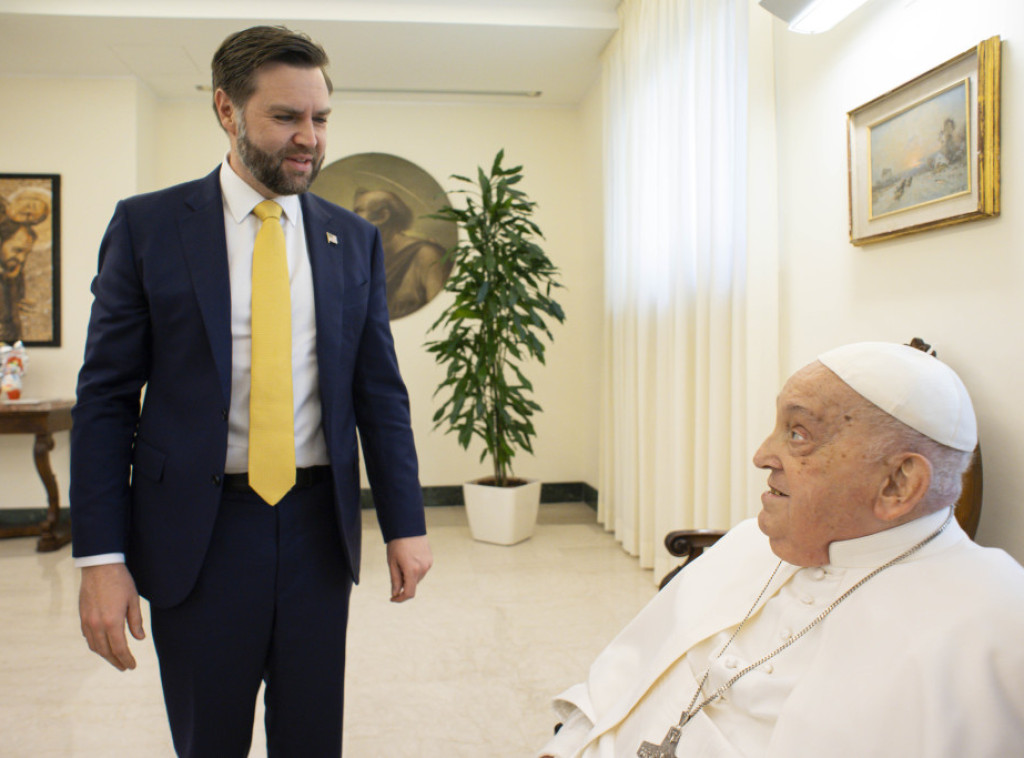 Potpredsednik SAD Džej Di Vens sastao se sa papom Franjom, od sutra u četvorodnevnoj poseti Indiji