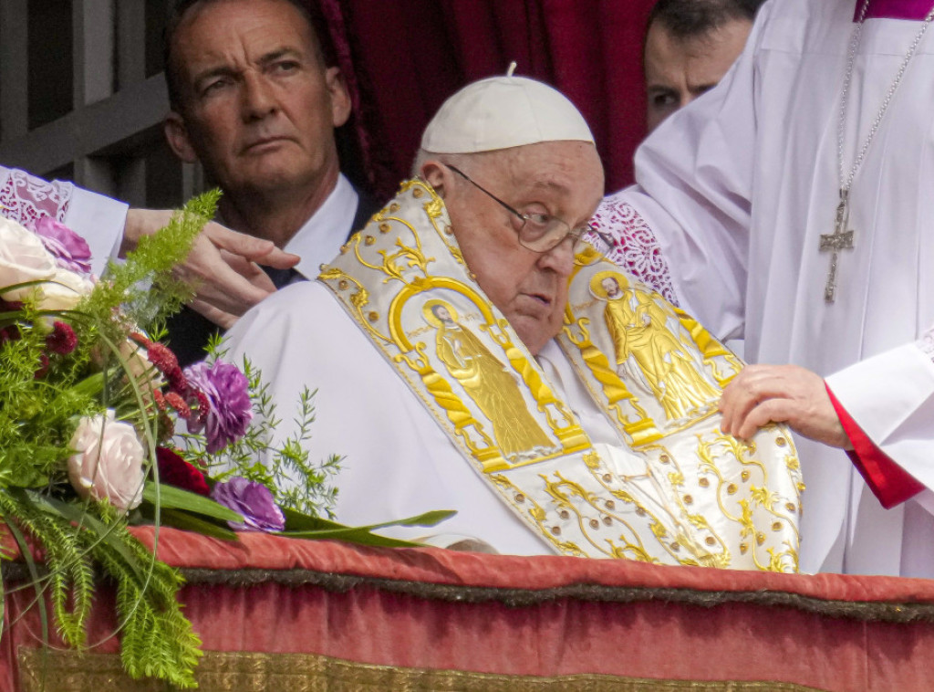 Papa Franja u uskršnjoj poruci pozvao na prekid vatre u Gazi