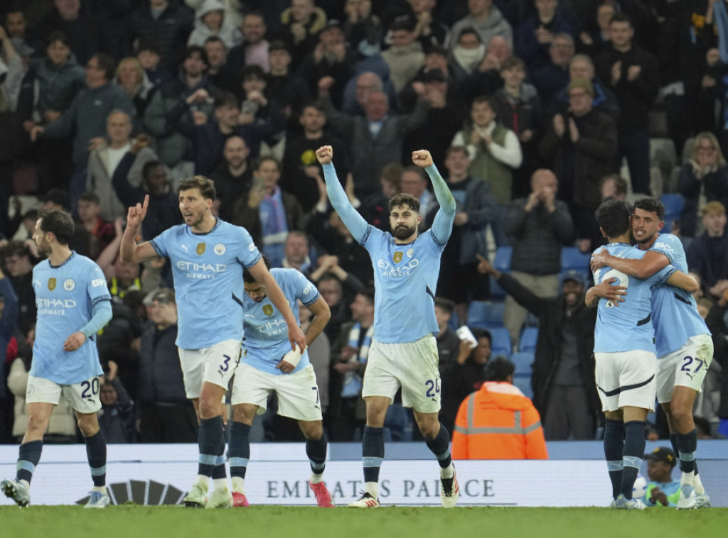 Fudbaleri Mančester sitija golom u 90+4. minutu došli do pobede protiv Aston Vile