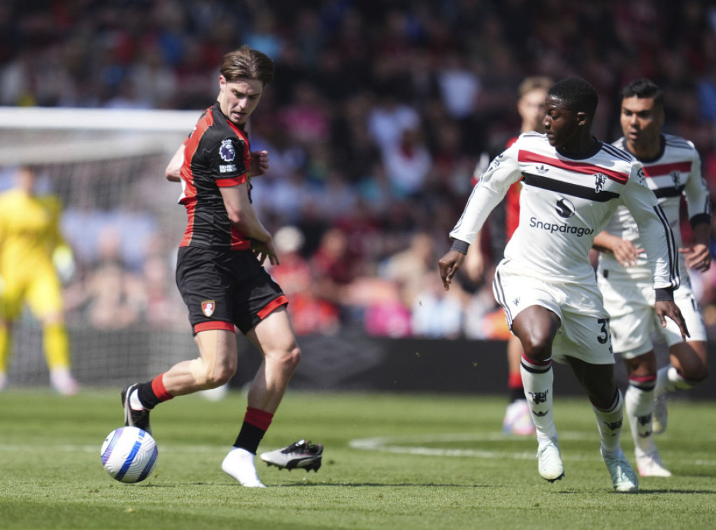 Fudbaleri Mančester junajteda u 90+6. minutu stigli do boda protiv Bornmuta