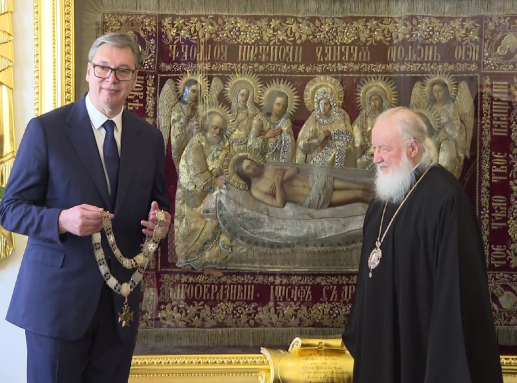Vučić: Čast da uručim orden patrijarhu Kirilu, važno za razvoj srpsko-ruskih odnosa